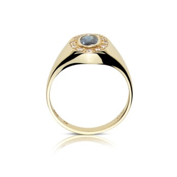 Schmuck: Saphir Ring mit Brillanten Gelbgold Gr. 56 aus 585 Gelbgold von Last Pieces