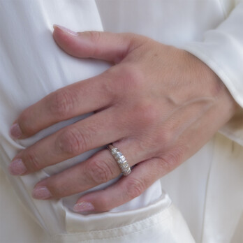 Schmuck: Diamant Ring Baguette Weißgold Gr. 56 aus 750 Weißgold von Last Pieces