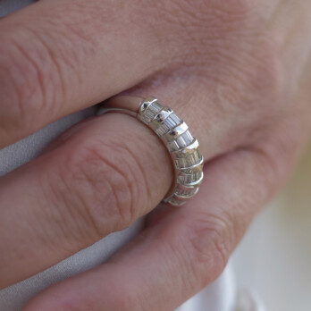 Schmuck: Diamant Ring Baguette Weißgold Gr. 56 aus 750 Weißgold von Last Pieces
