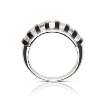 Schmuck: Diamant Ring Baguette Weißgold Gr. 56 aus 750 Weißgold von Last Pieces