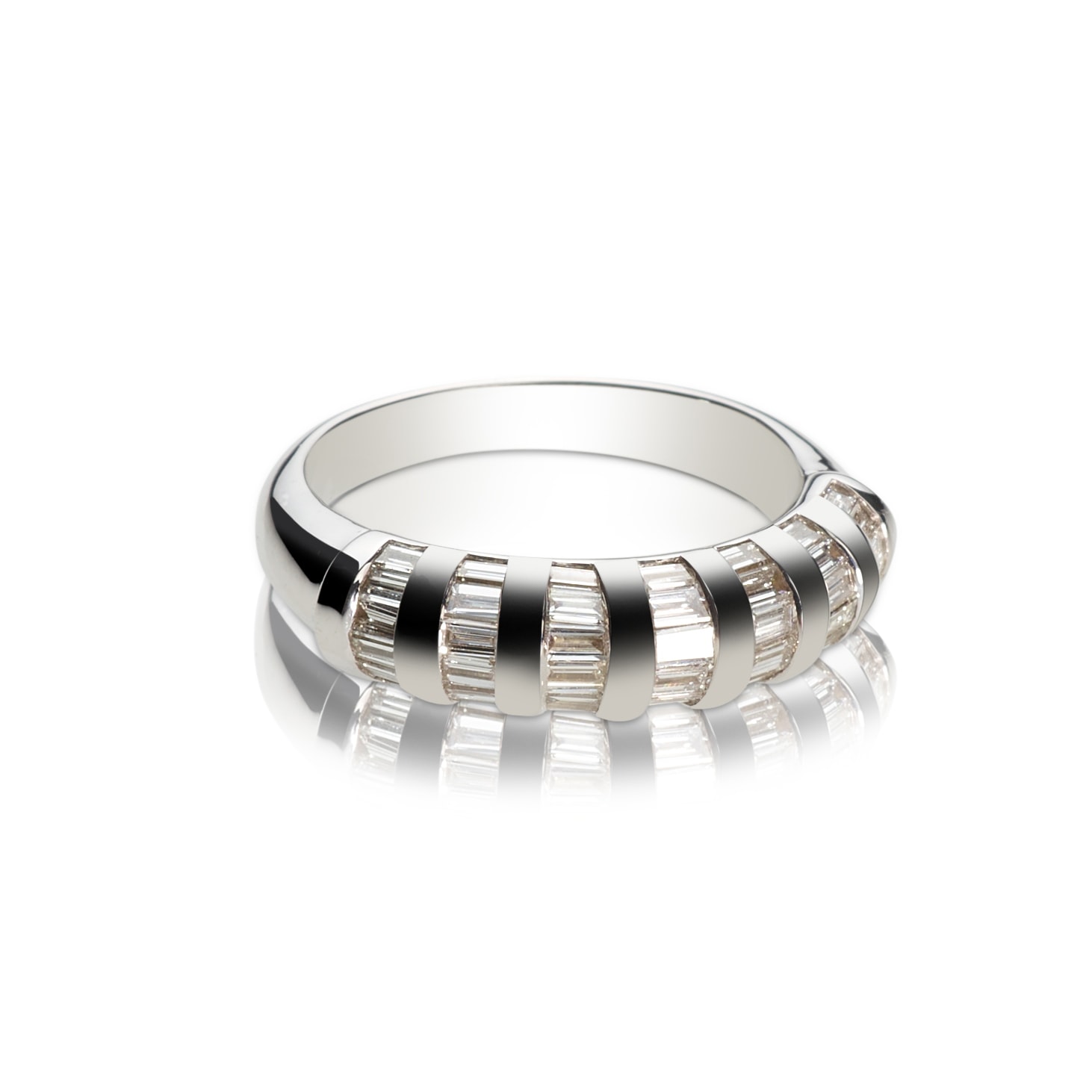 Schmuck: Diamant Ring Baguette Weißgold Gr. 56 aus 750 Weißgold von Last Pieces