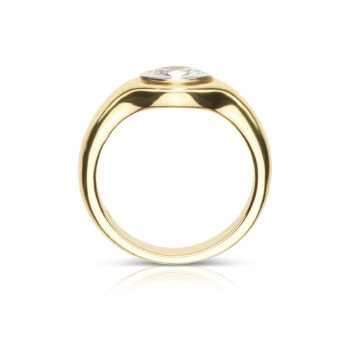 Schmuck: Leo Wittwer Brillant Ring Gelbgold Gr. 55 aus 585 Weißgold von Last Pieces