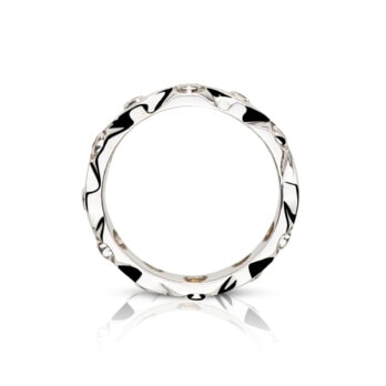 Schmuck: Brillant Ring Wellenförmig Weißgold Gr. 55 aus 750 Weißgold von Last Pieces