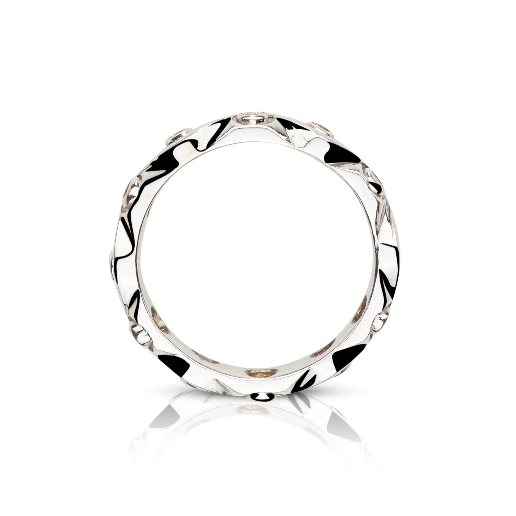 Schmuck: Brillant Ring Wellenförmig Weißgold Gr. 55 aus 750 Weißgold von Last Pieces