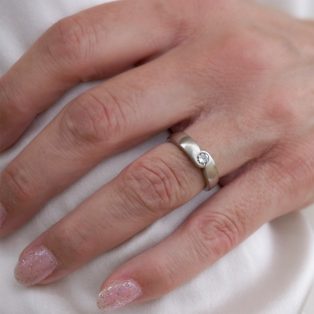 Schmuck: Solitaire Ring Brillant Platin Gr. 54 aus 950 Platin von Last Pieces