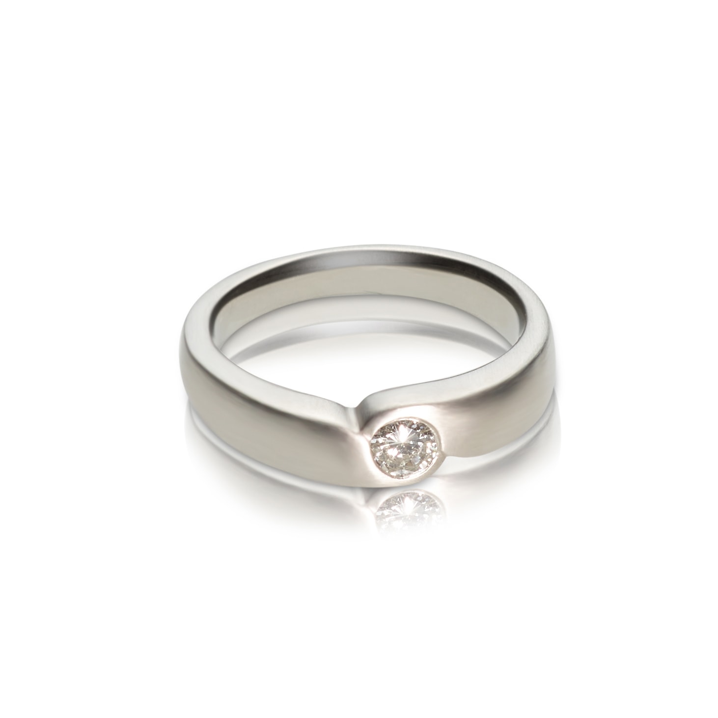 Schmuck: Solitaire Ring Brillant Platin Gr. 54 aus 950 Platin von Last Pieces