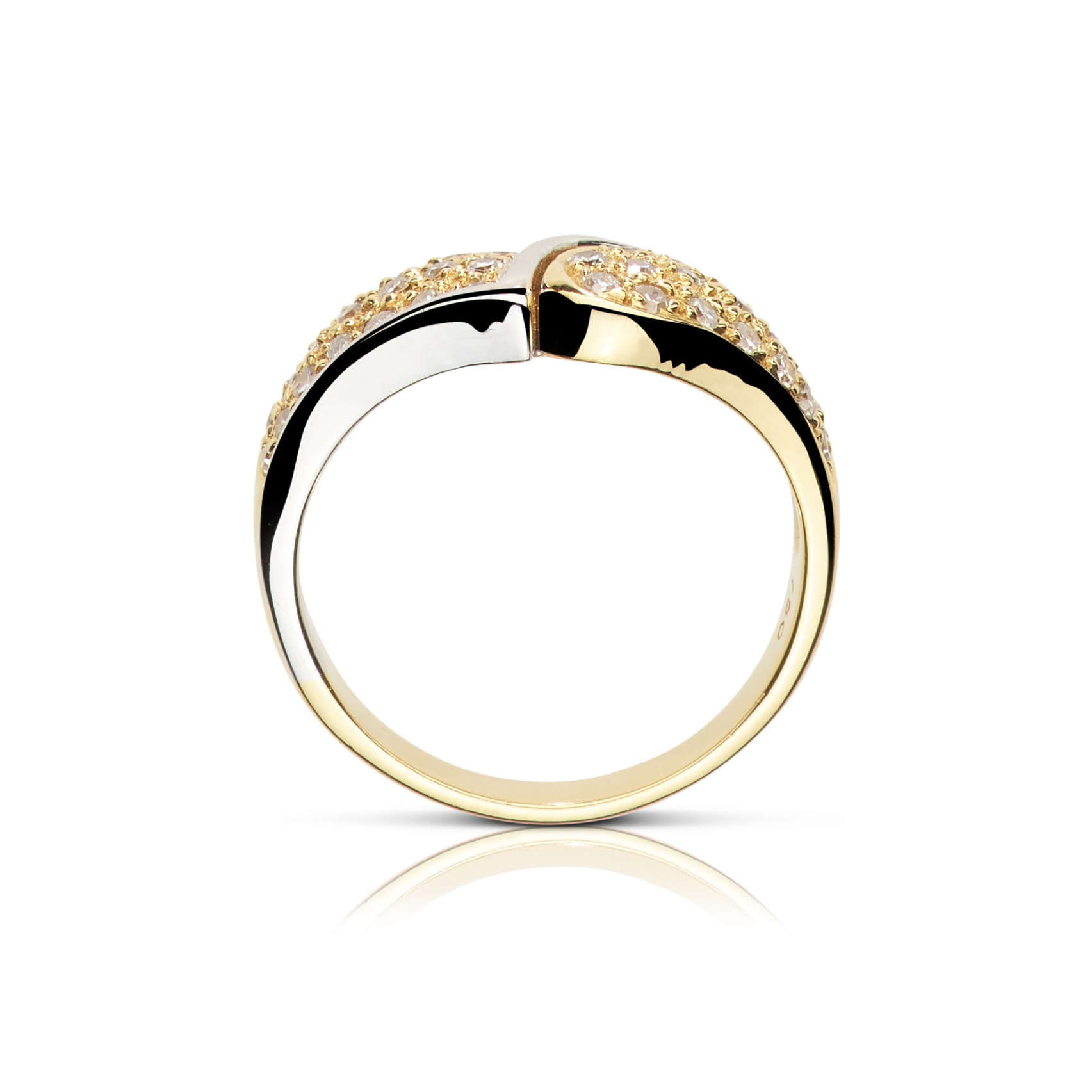Schmuck: Brillant Ring Pavé gefasst Gelbgold Gr. 56 aus 750 Weißgold von Last Pieces