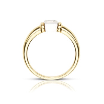 Schmuck: Princess-Cut Ring Gelbgold & Diamanten Gr. 56 aus 750 Gelbgold von Last Pieces