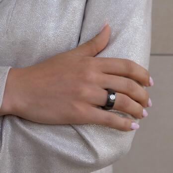 Schmuck: Brillant Ring Keramik Weißgold Gr. 54 aus Keramik von Last Pieces