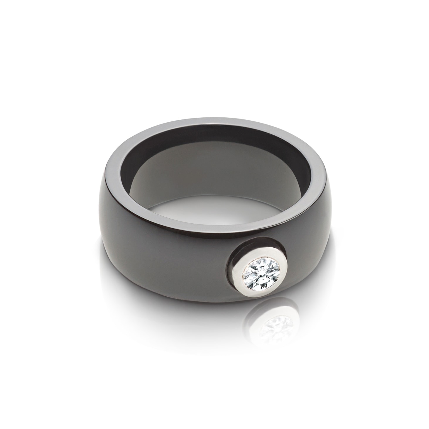 Schmuck: Brillant Ring Keramik Weißgold Gr. 54 aus Keramik von Last Pieces