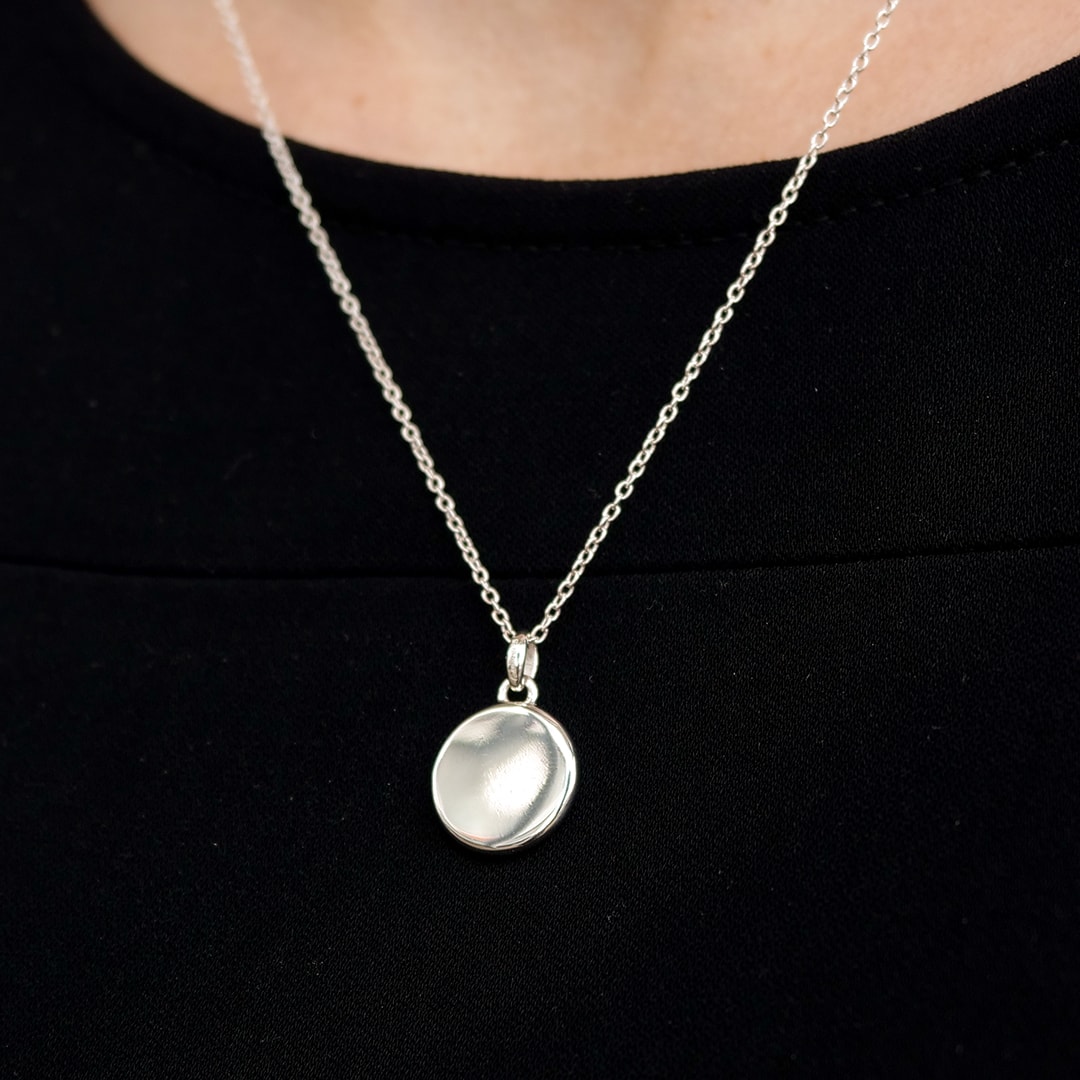 Schmuck: Quinn Classics Halskette mit Gravurplatte Silber 42 cm aus 925 Silber von Quinn