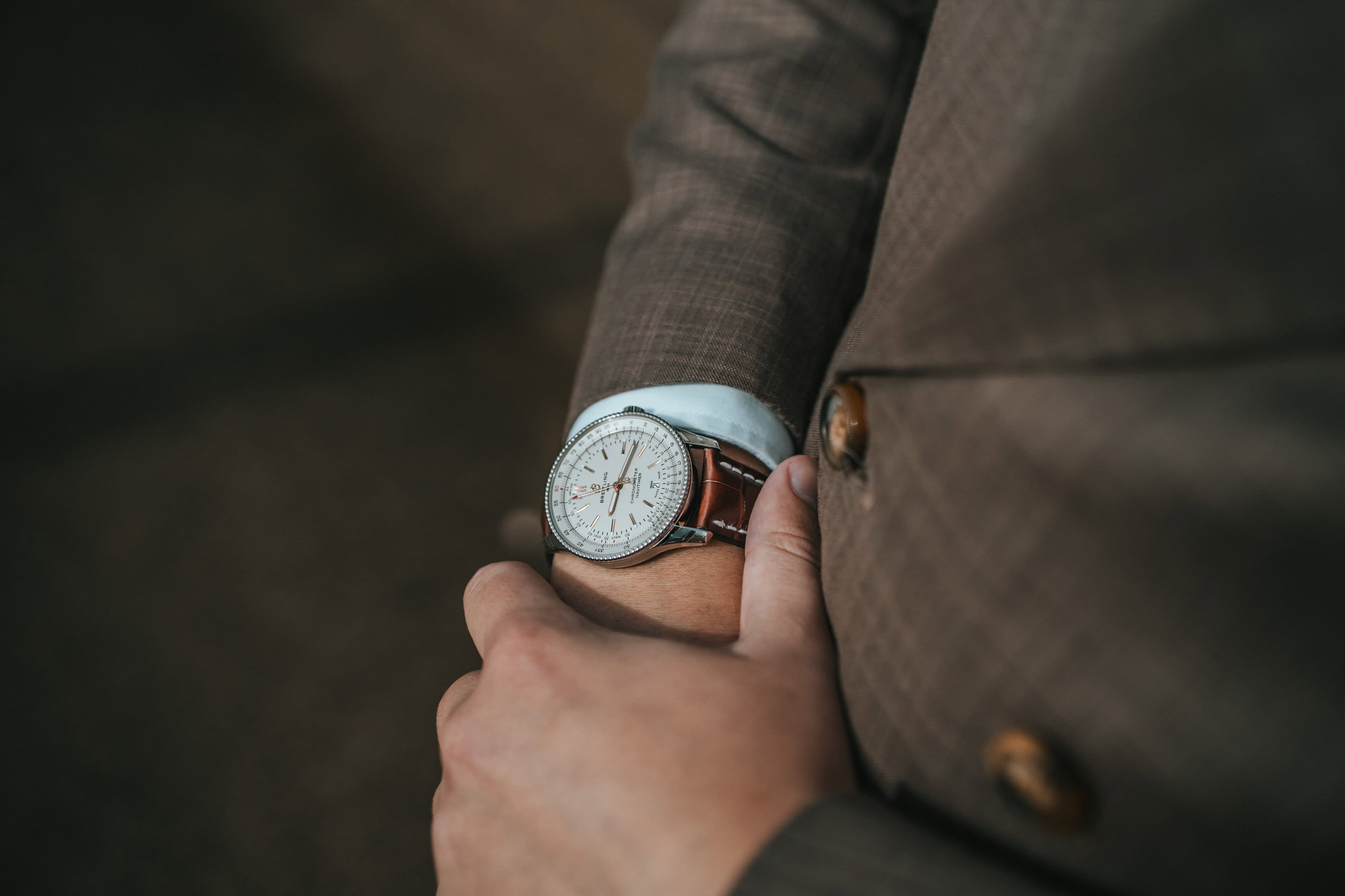 Uhren: Breitling Navitimer Automatik Silber Index 41 mm aus Edelstahl von Breitling