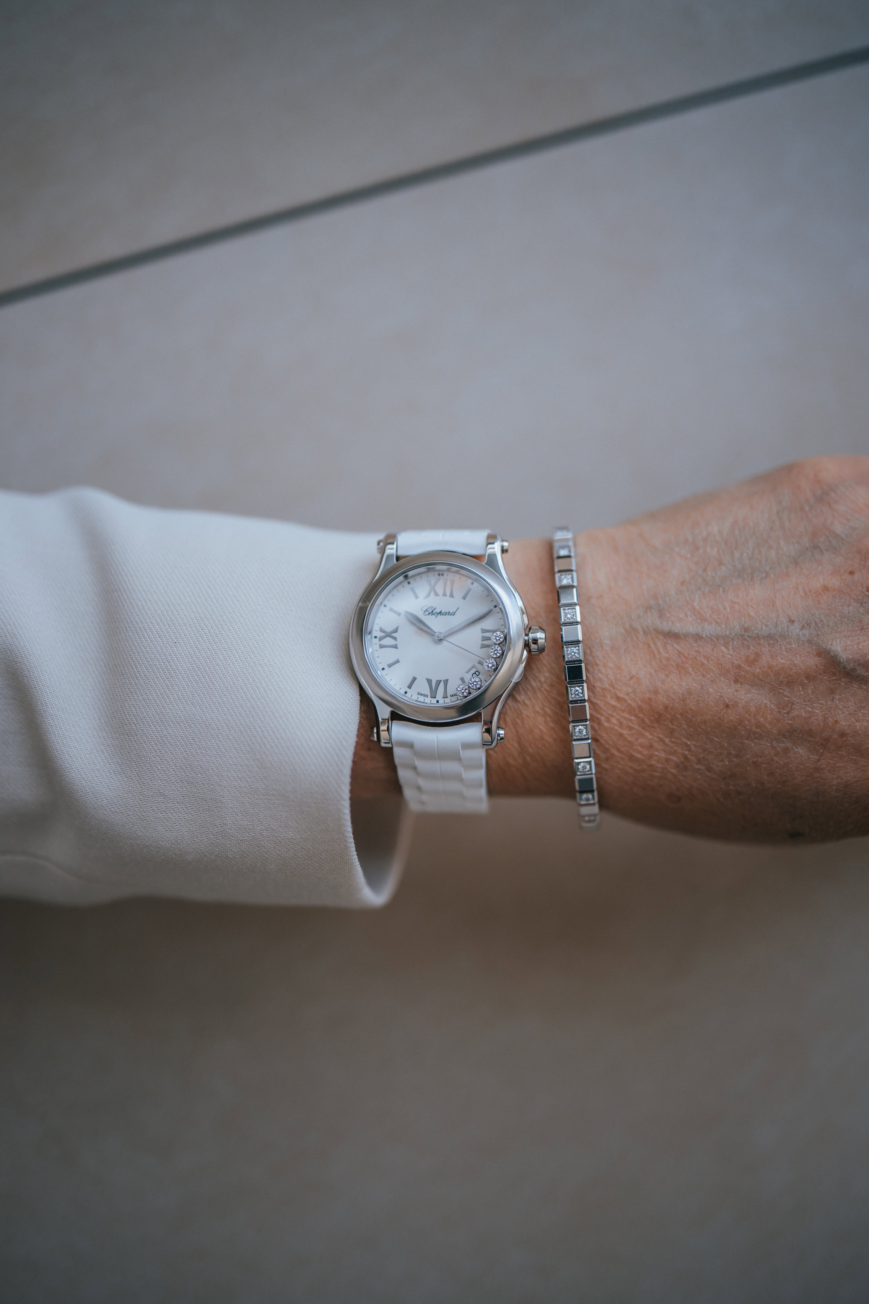 Uhren: Chopard Happy Sport Quarz 36 mm aus Edelstahl von CHOPARD