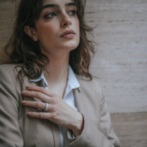 Schmuck: Memoire Ring Baguette & Brillant Weißgold Gr. 53 aus 750 Weißgold von Jewels by Eckstein