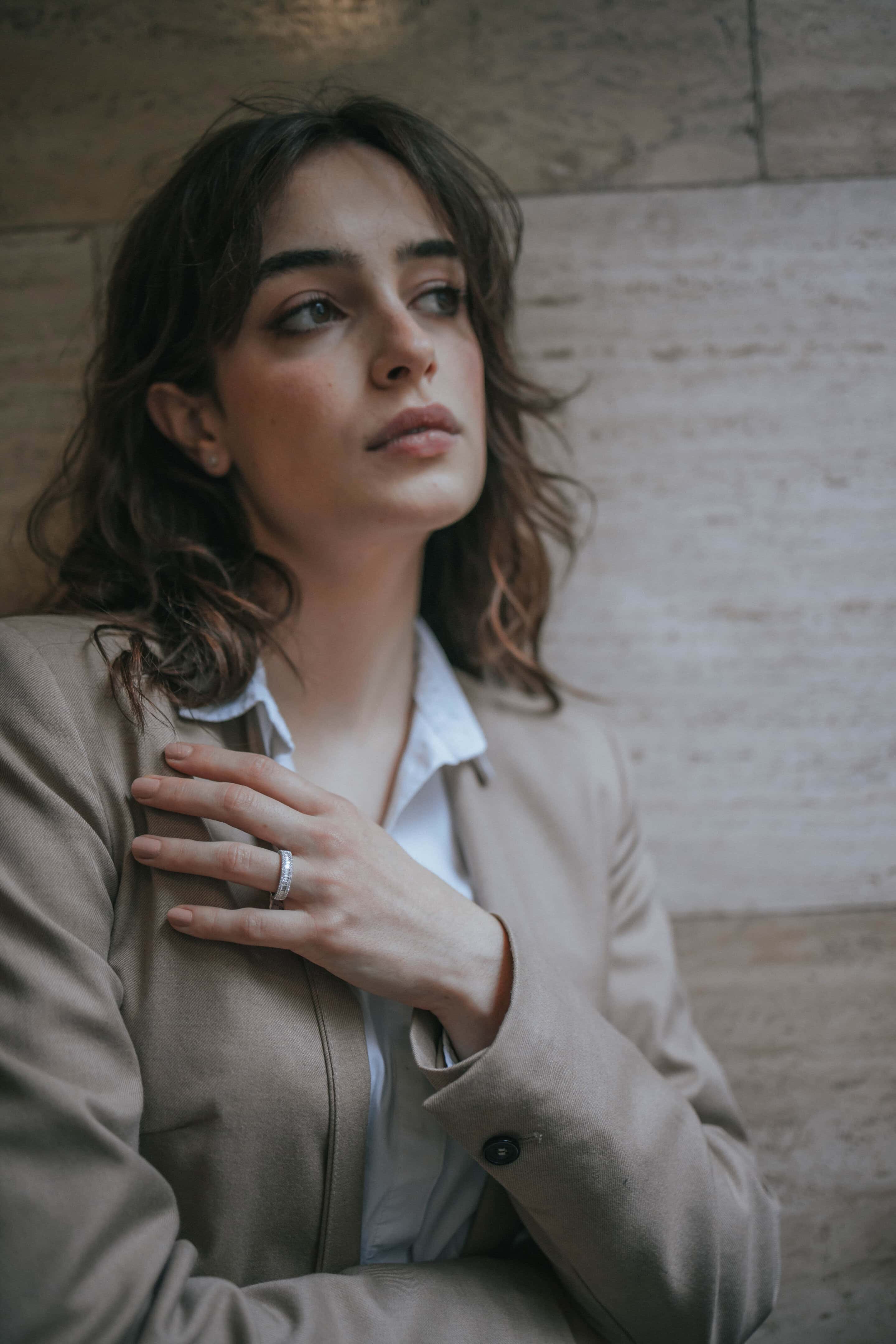 Schmuck: Memoire Ring Baguette & Brillant Weißgold Gr. 53 aus 750 Weißgold von Jewels by Eckstein