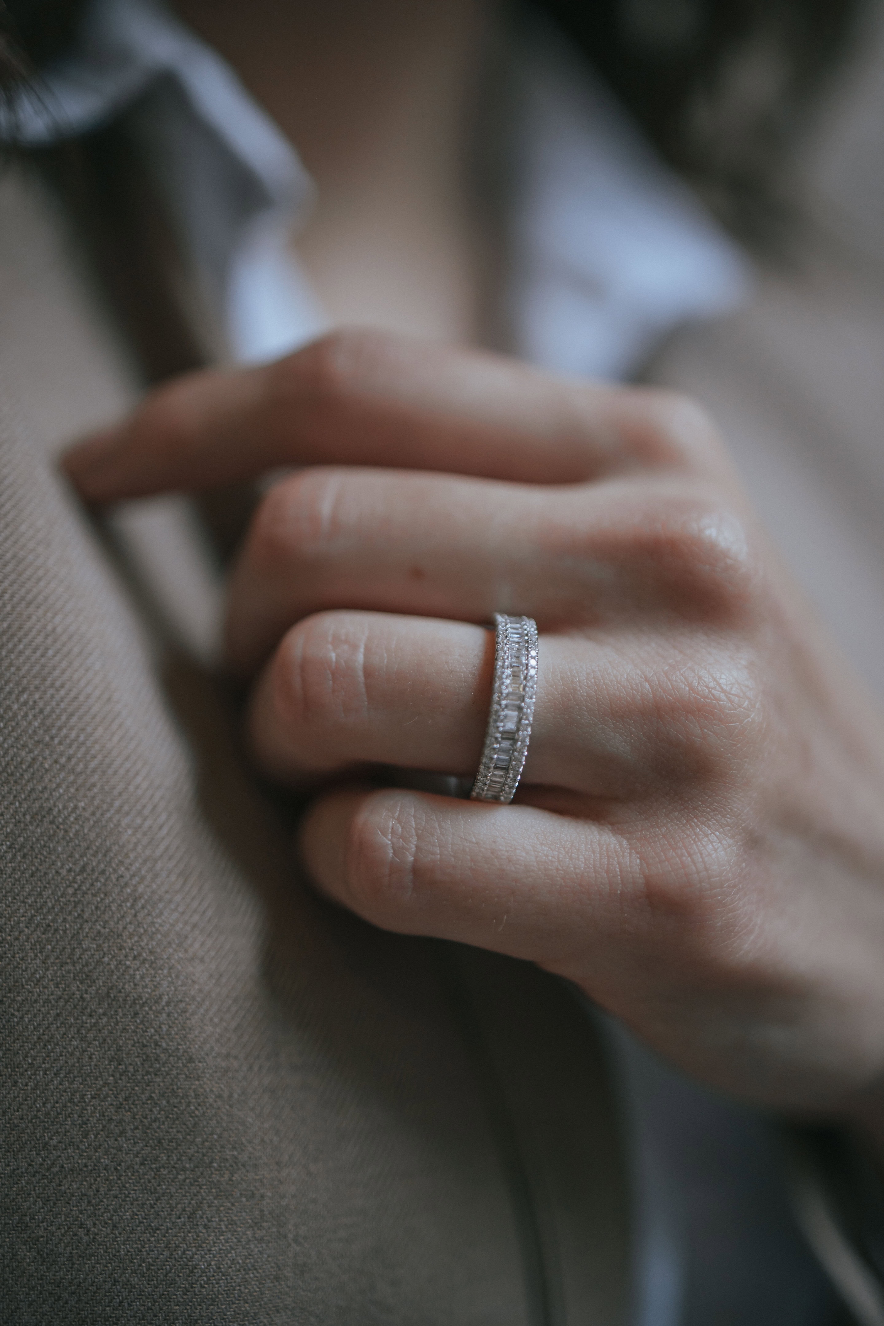 Schmuck: Memoire Ring Baguette & Brillant Weißgold Gr. 53 aus 750 Weißgold von Jewels by Eckstein