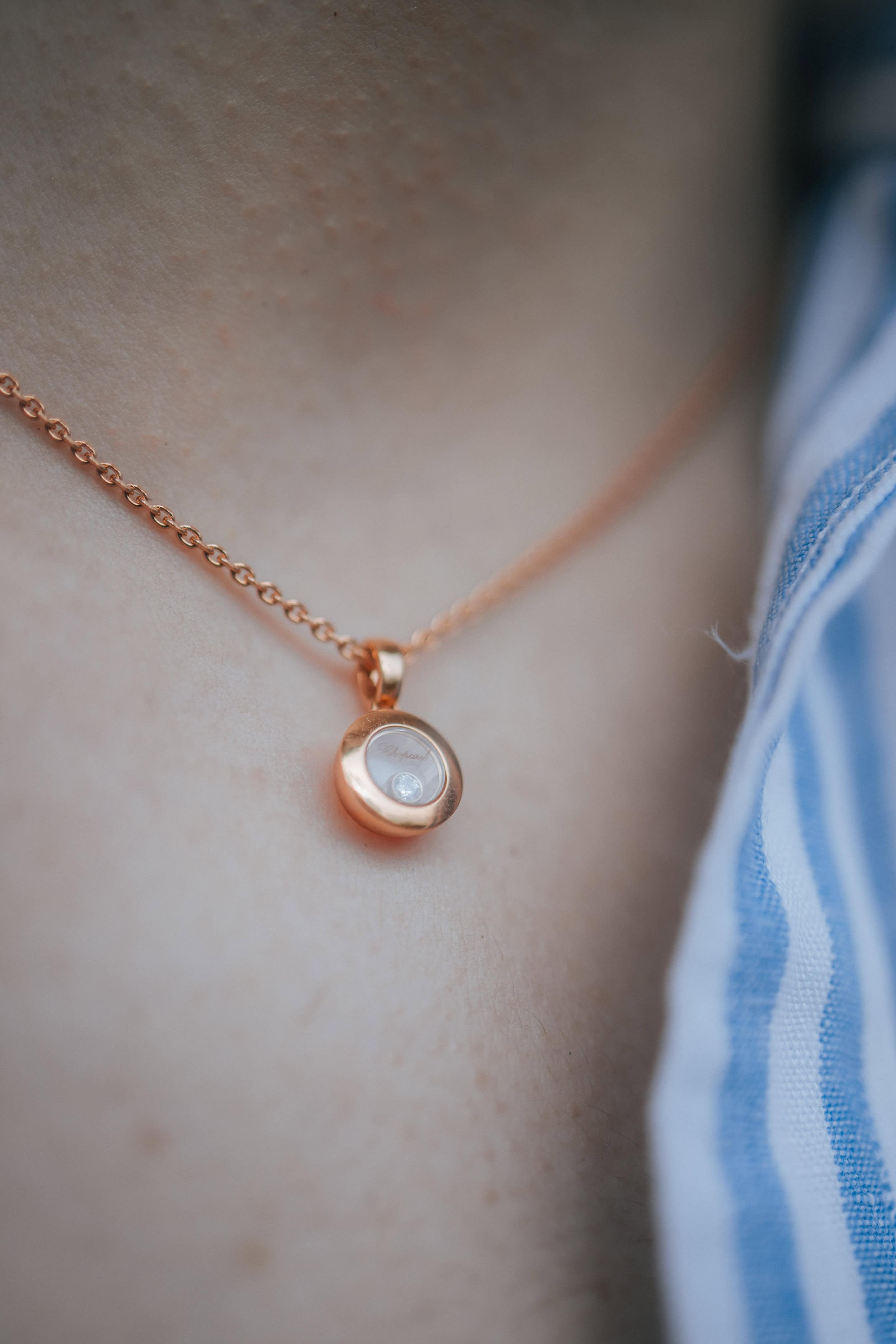 Schmuck: Chopard Happy Diamonds Brillant Kette Roségold 42 cm aus 750 Roségold von CHOPARD