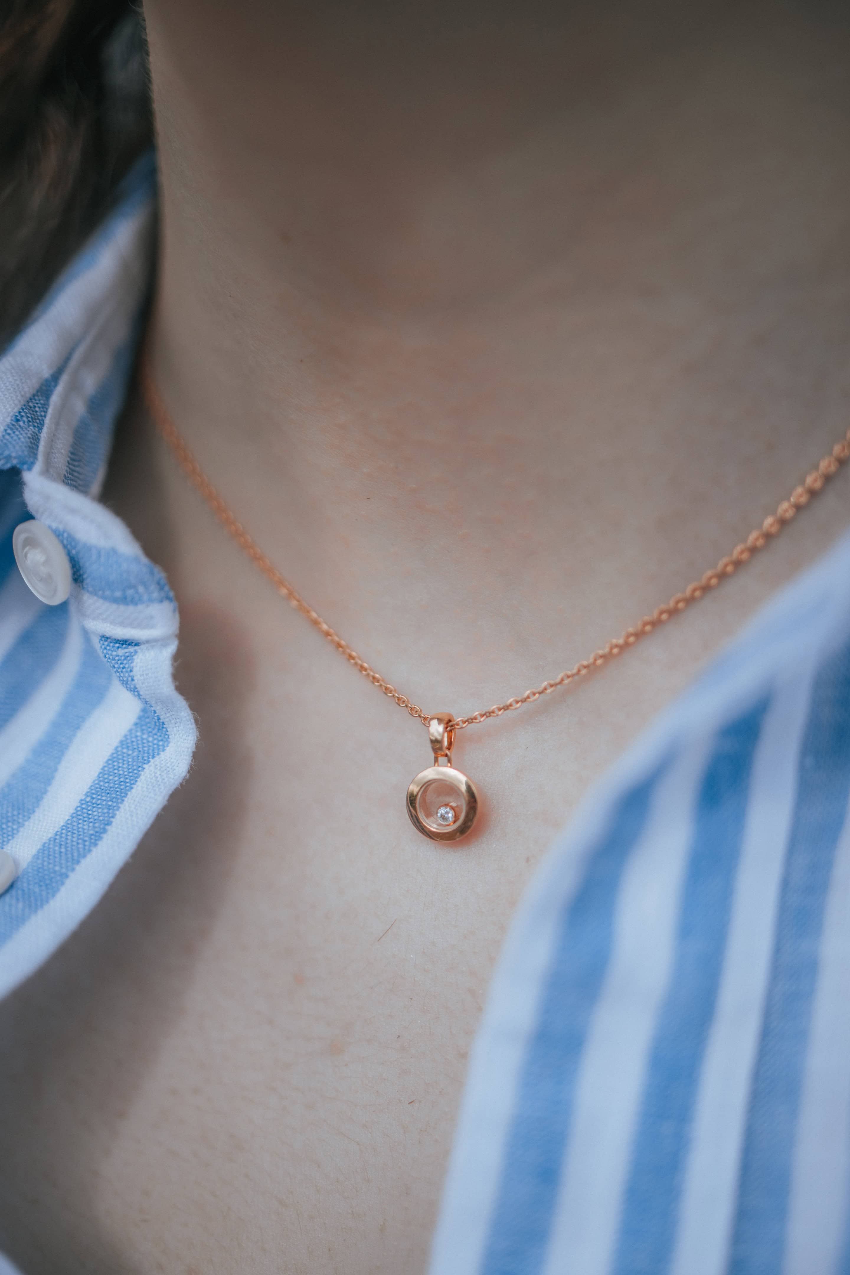 Schmuck: Chopard Happy Diamonds Brillant Kette Roségold 42 cm aus 750 Roségold von CHOPARD