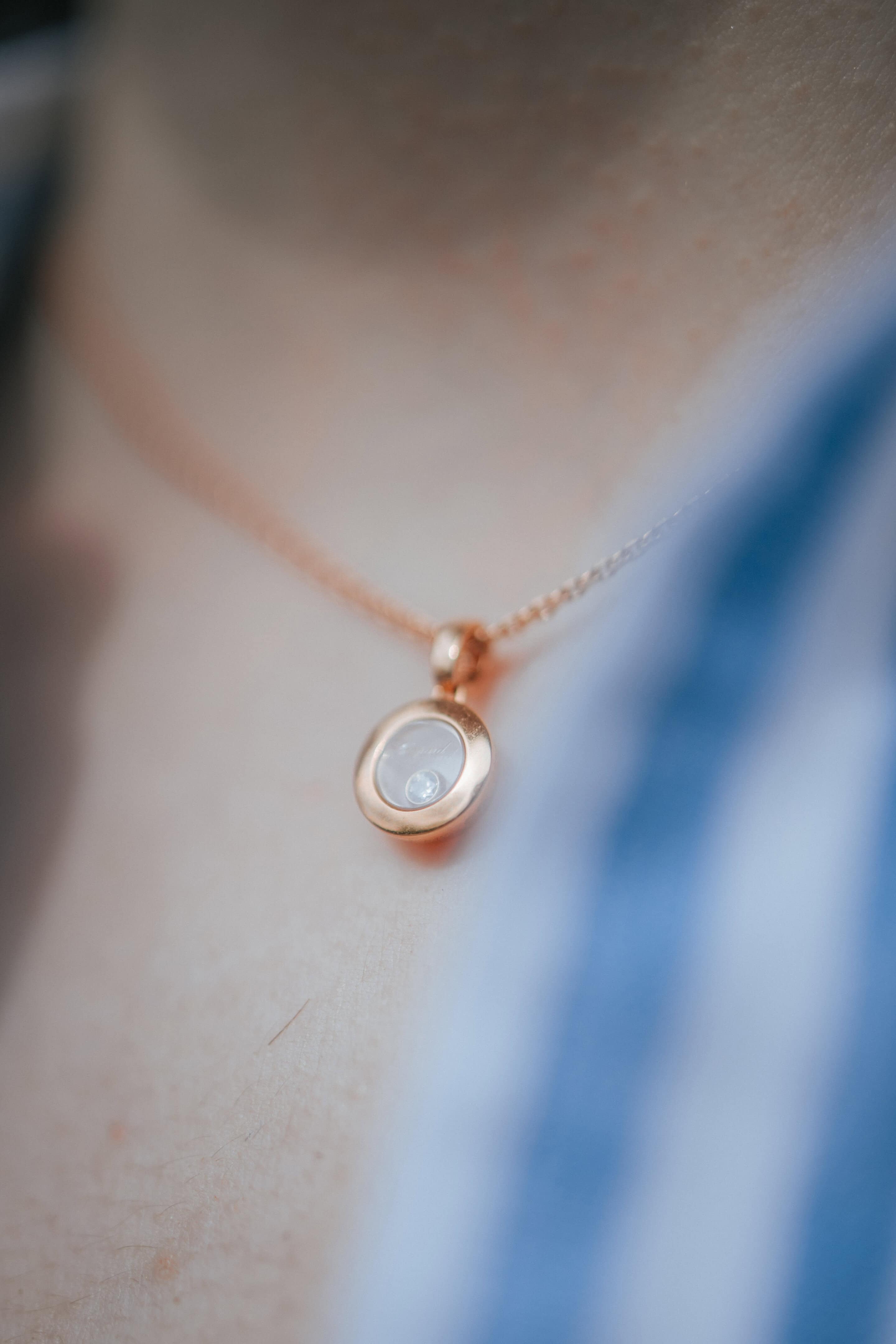 Schmuck: Chopard Happy Diamonds Brillant Kette Roségold 42 cm aus 750 Roségold von CHOPARD