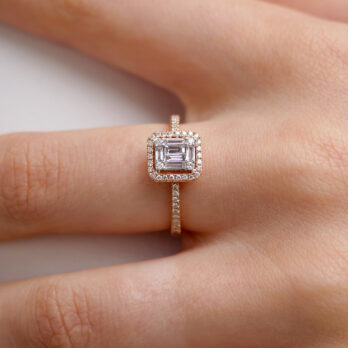 Schmuck: Diamant Ring Baguette & Brillant Roségold Gr. 53.5 aus 750 Roségold von Jewels by Eckstein