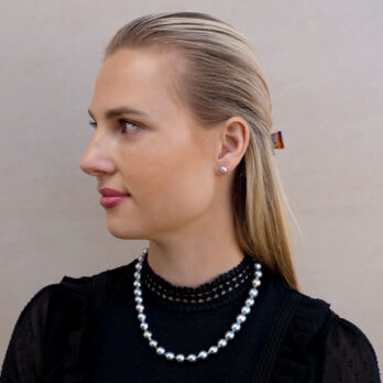 Schmuck: Collier Tahiti Perle Stahl 10-12 mm aus Edelstahl von Jewels by Eckstein