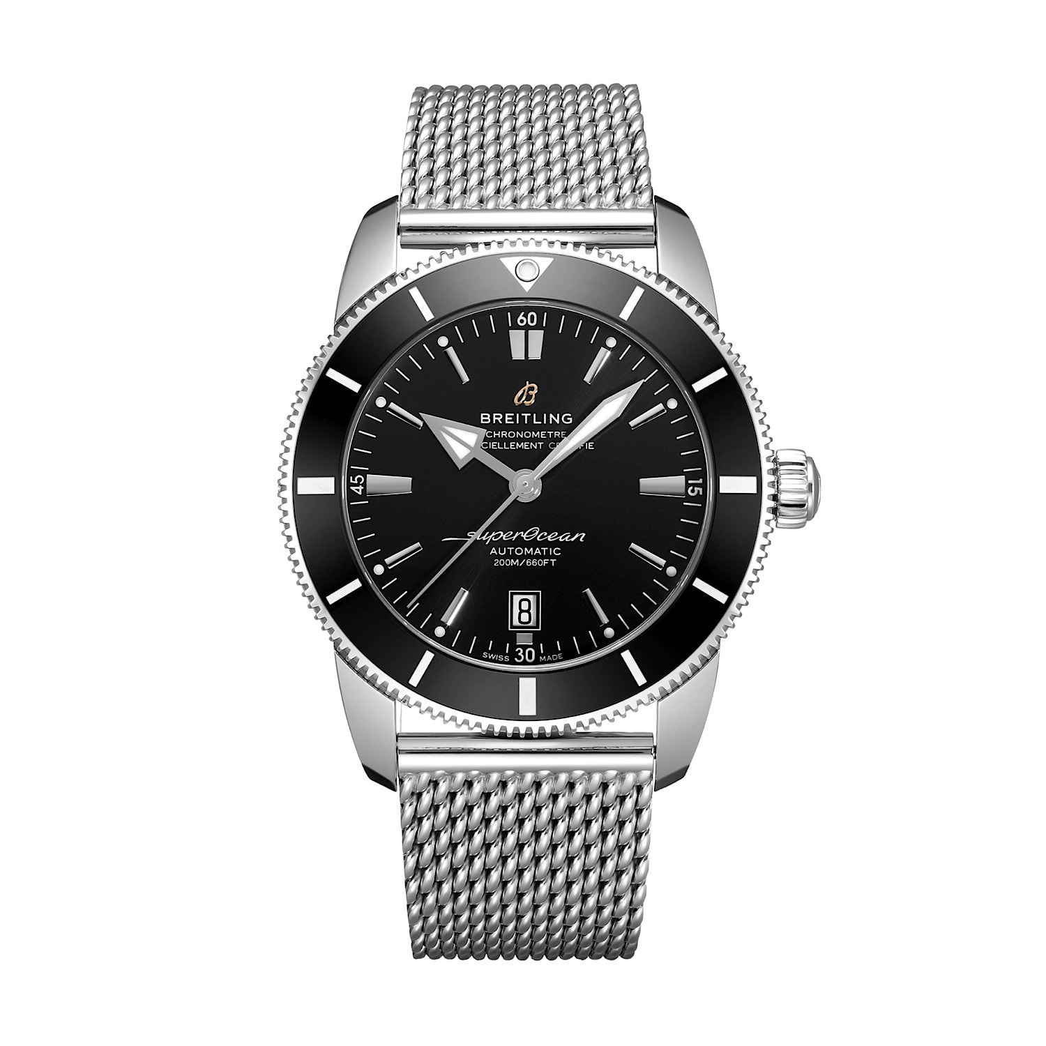 Uhren: Breitling Superocean Heritage B20 Automatik Schwarz Index 46 mm aus Edelstahl von Breitling