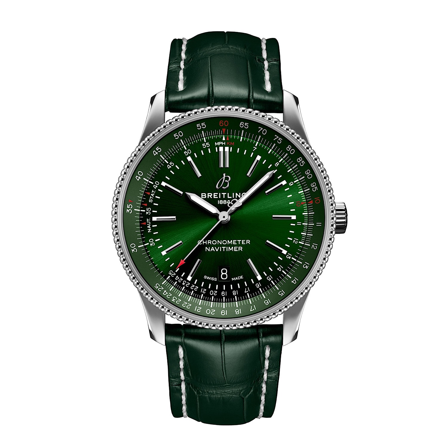 Uhren: Breitling Navitimer Automatik Grün Index 41 mm aus Edelstahl von Breitling