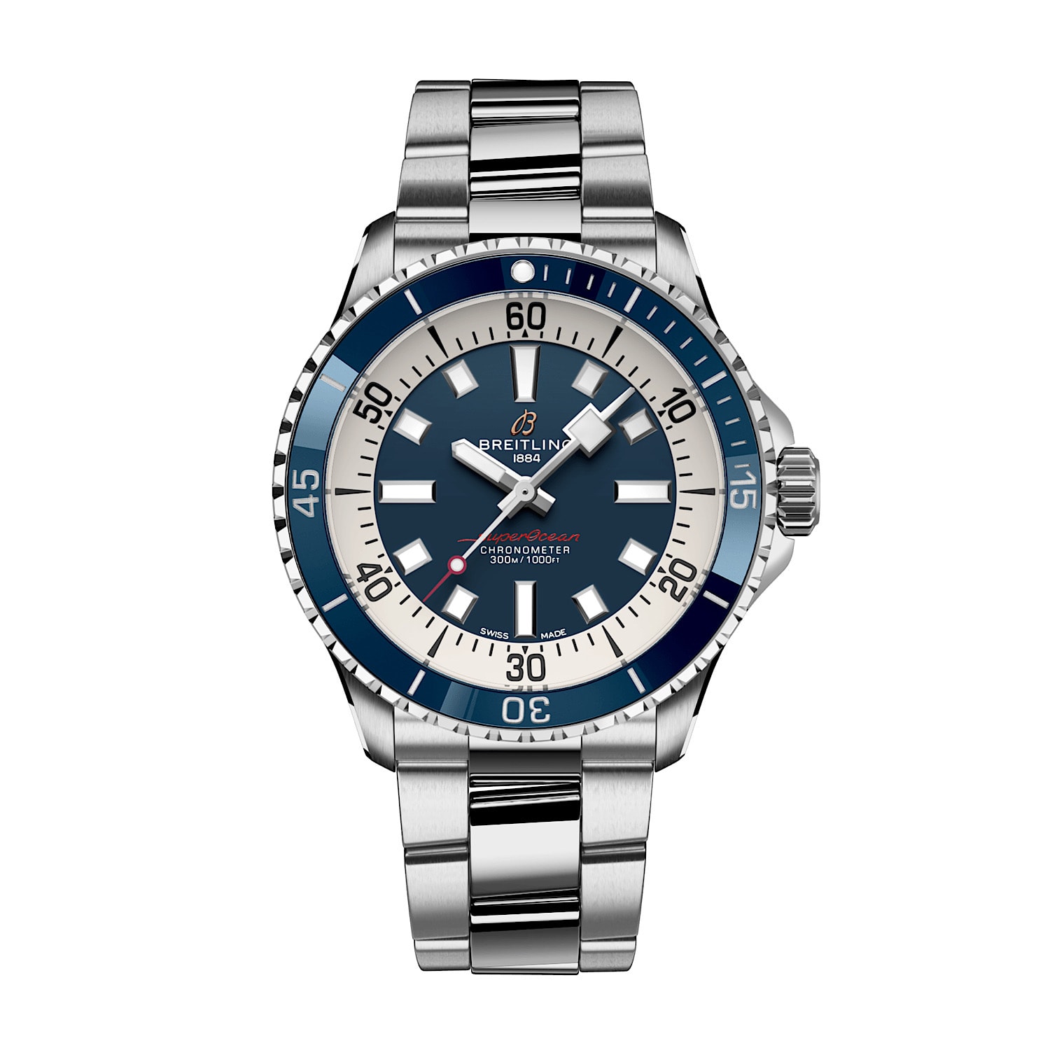 Uhren: Breitling Superocean III Automatik Blau Index 42 mm aus Edelstahl von Breitling