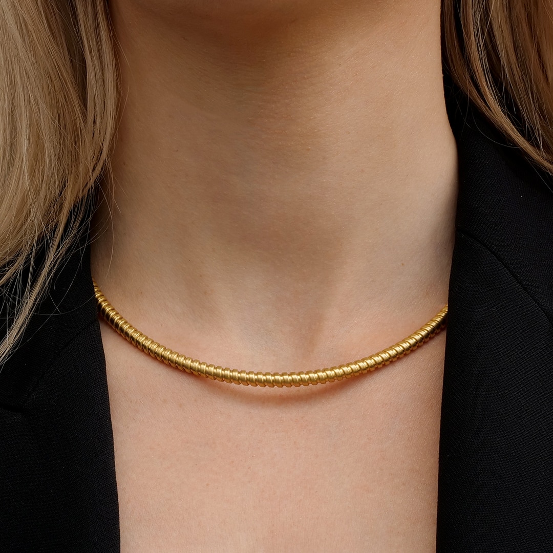 Schmuck: Bunz Halsreif Gelbgold 42 cm aus 750 Gelbgold von Last Pieces