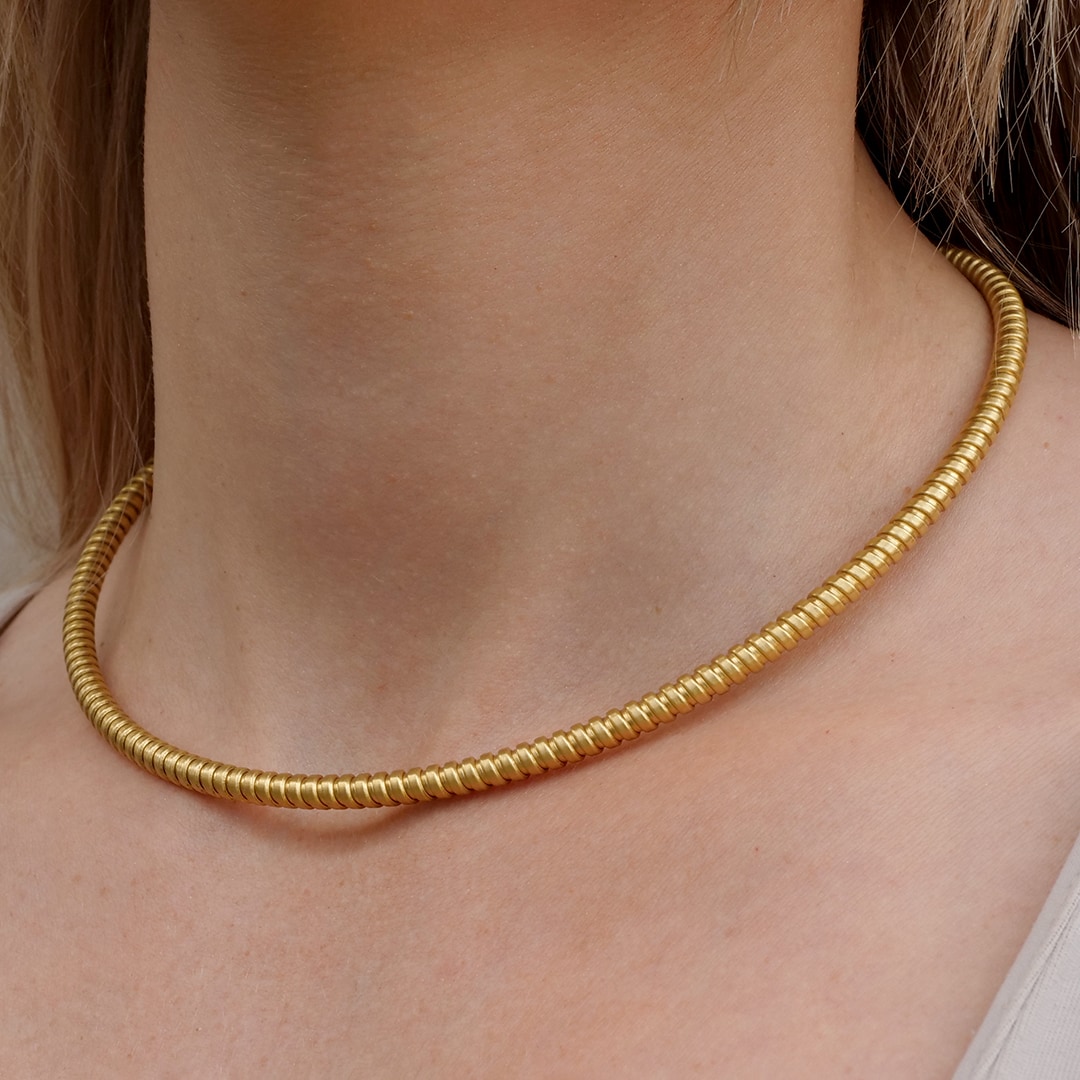 Schmuck: Bunz Halsreif Gelbgold 42 cm aus 750 Gelbgold von Last Pieces