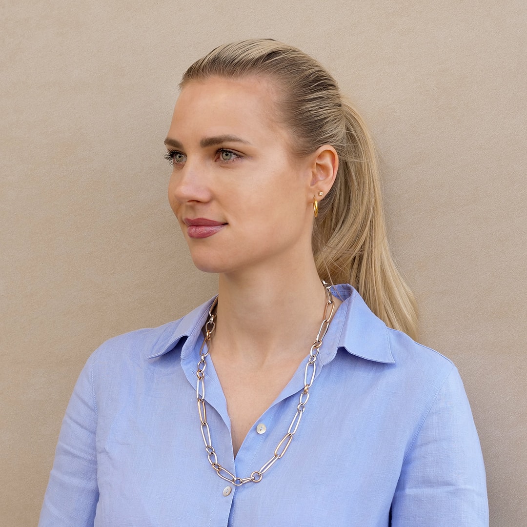 Schmuck: Collier Weiß- & Roségold 60 cm aus 585 Weißgold von Last Pieces