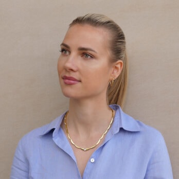 Schmuck: Mittteil Collier Brillant in Zargenfassung Gelbgold 45 cm aus 750 Gelbgold von Last Pieces