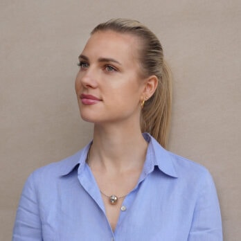 Schmuck: Bunz Halsreif mit Brillant Kugel Platin 50 cm aus Edelstahl von Last Pieces