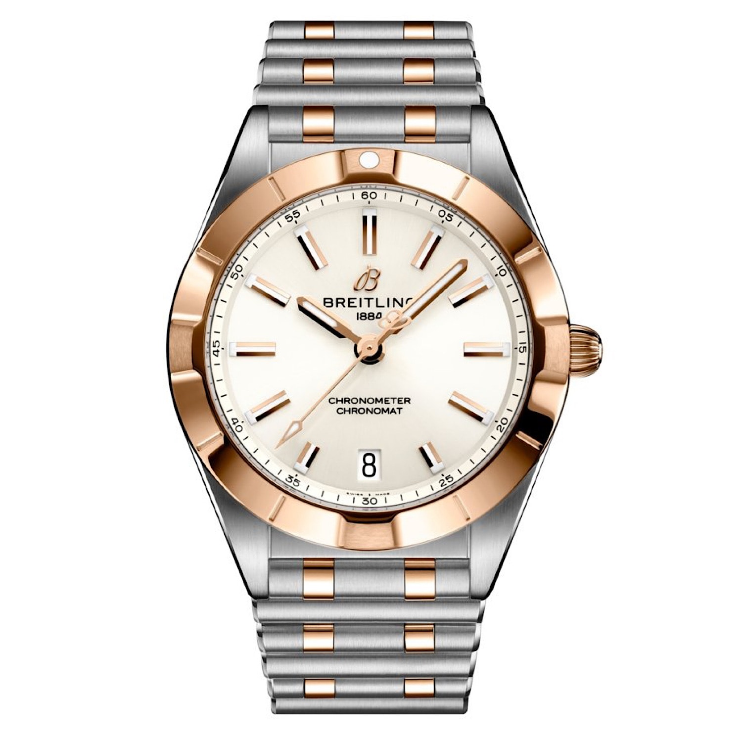 Uhren: Breitling Chronomat Weiss Rosé Index Super Quartz 32 mm aus Edelstahl von Breitling