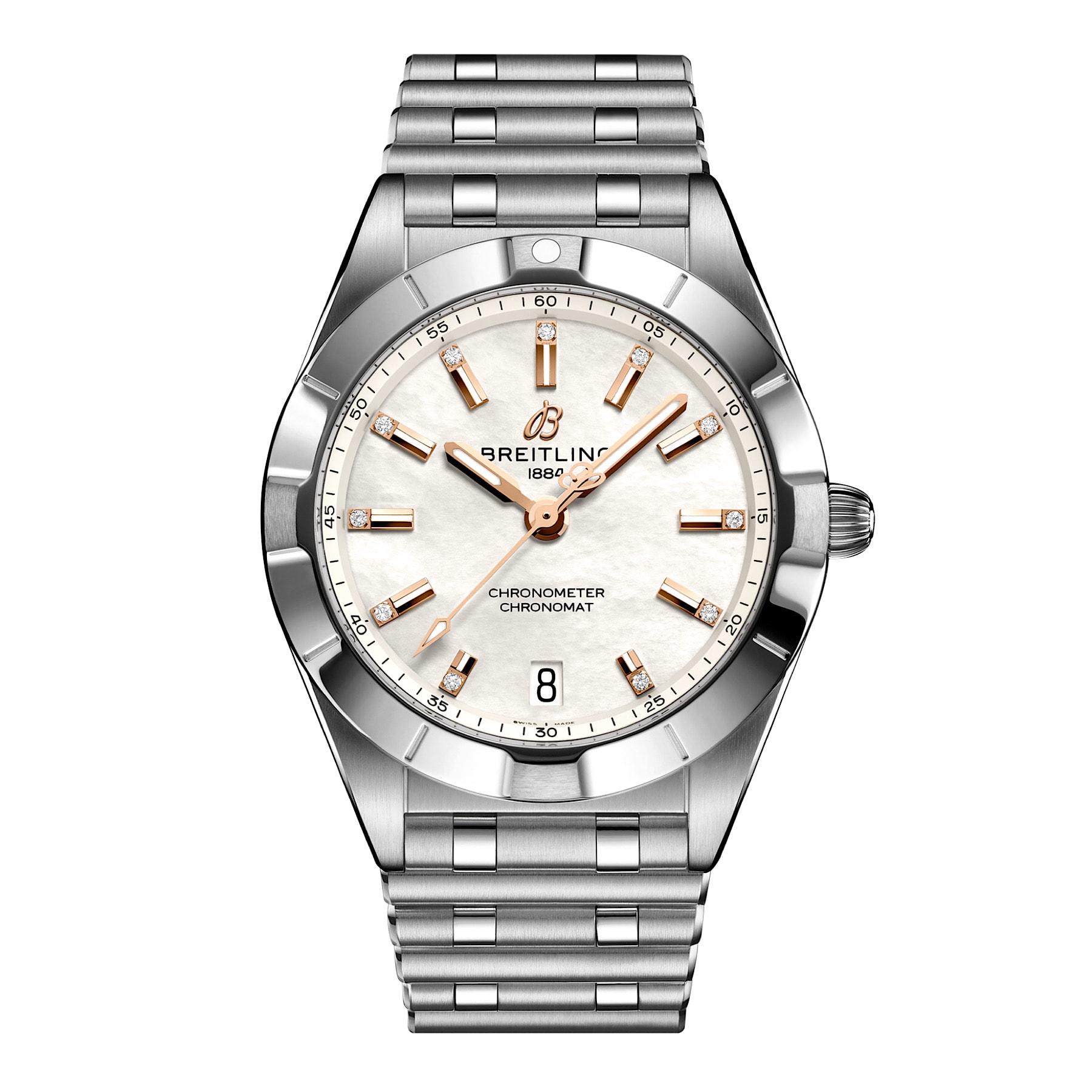 Uhren: Breitling Chronomat Super Quartz Perlmutt Brillant 32 mm aus Edelstahl von Breitling