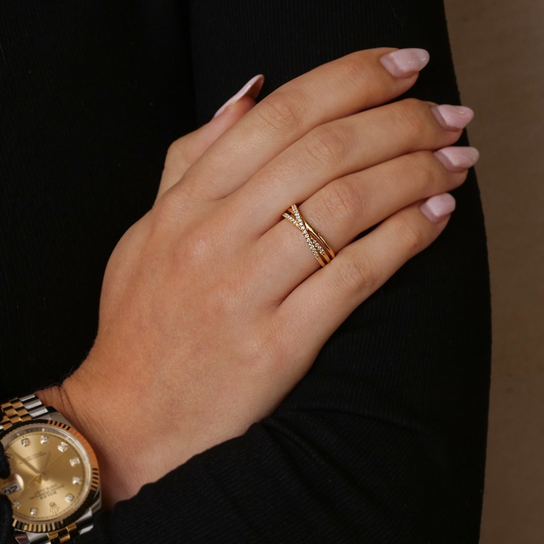 Schmuck: Diamant Ring Gelbgold Gr. 54 aus 750 Gelbgold von Jewels by Eckstein