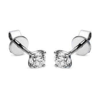 Schmuck: Solitaire Brillant Ohrstecker Weißgold aus 750 Weißgold von Jewels by Eckstein