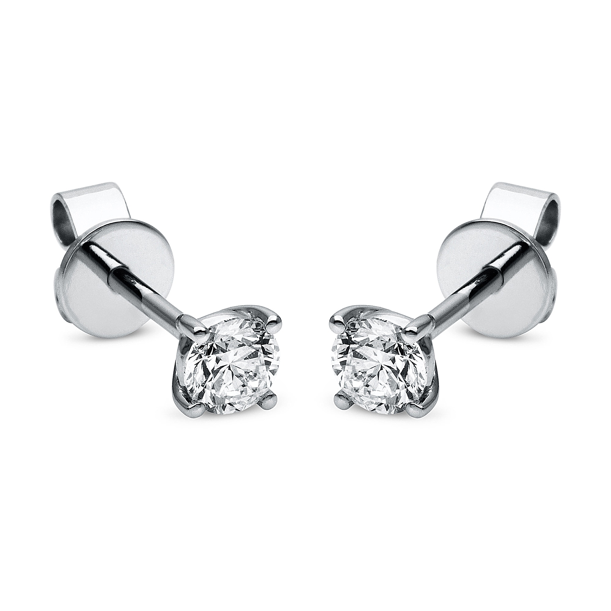 Schmuck: Solitaire Brillant Ohrstecker Weißgold aus 750 Weißgold von Jewels by Eckstein