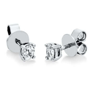 Schmuck: Solitaire Brillant Ohrstecker Weißgold aus 750 Weißgold von Jewels by Eckstein
