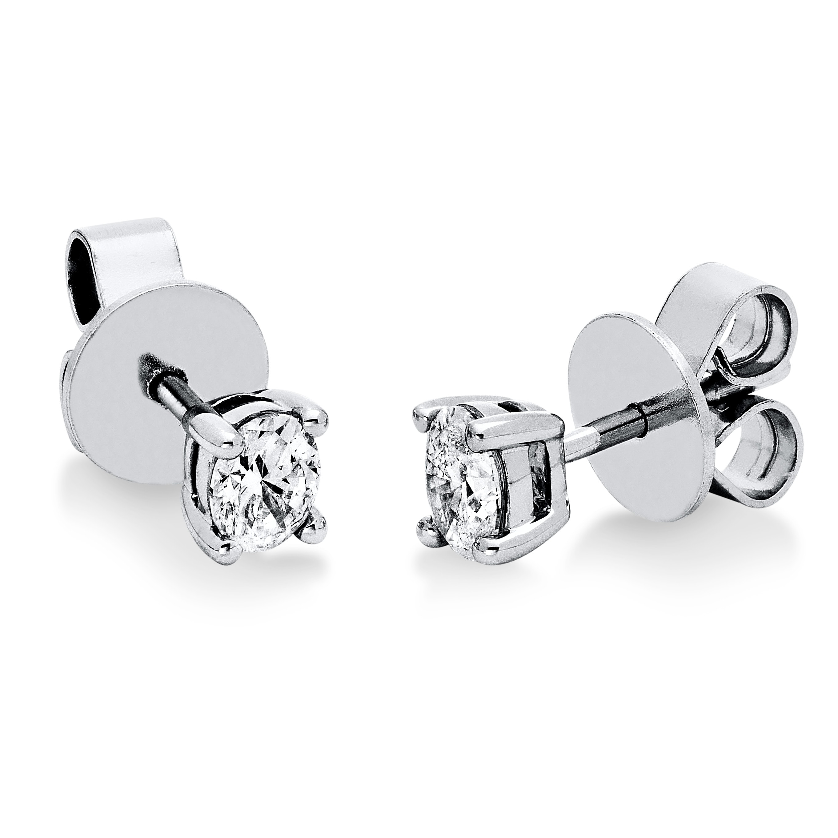 Schmuck: Solitaire Brillant Ohrstecker Weißgold aus 750 Weißgold von Jewels by Eckstein