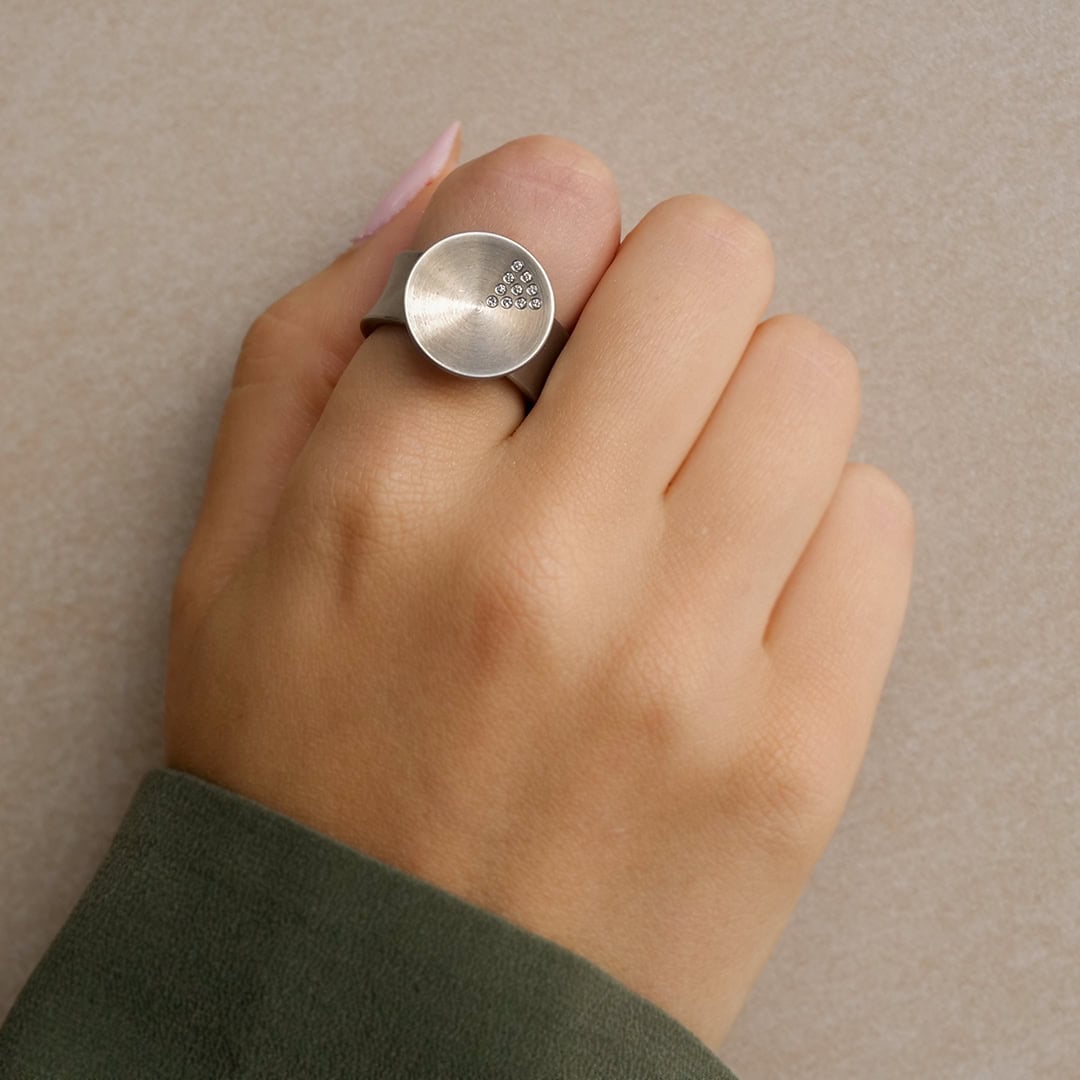 Schmuck: Brillant Ring Edelstahl Gr. 55 aus Edelstahl von Jewels by Eckstein