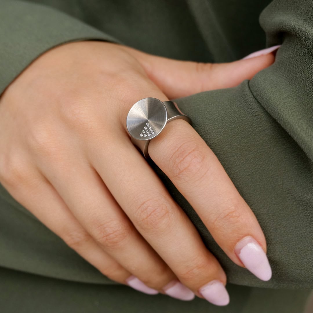 Schmuck: Brillant Ring Edelstahl Gr. 55 aus Edelstahl von Jewels by Eckstein