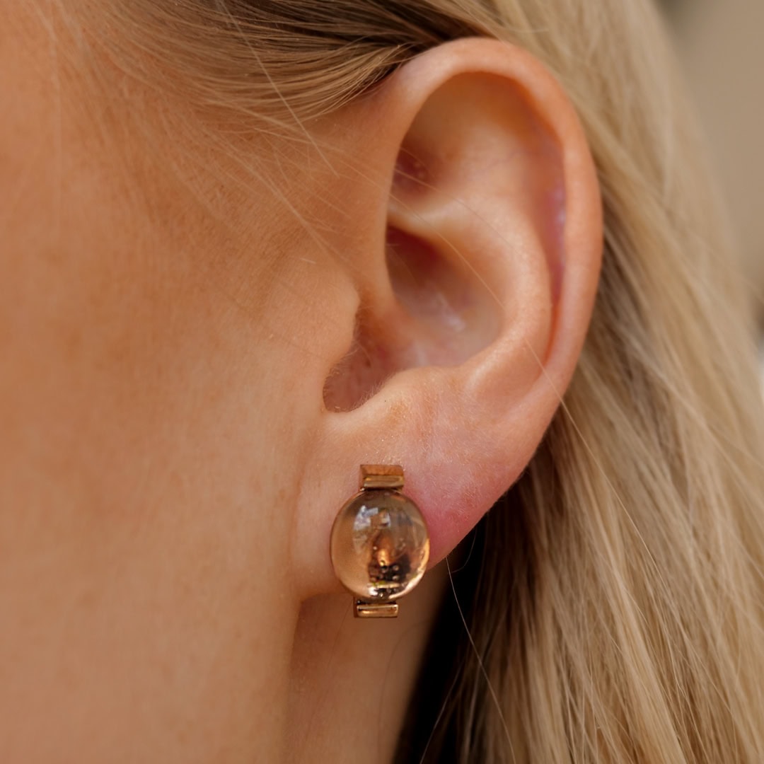 Schmuck: Ohrstecker Edelstahl Rauchquarz aus Edelstahl/PVD von Jewels by Eckstein