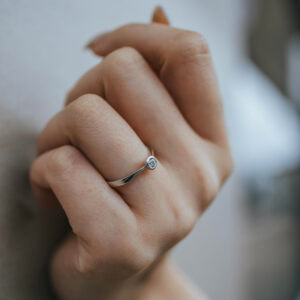 Schmuck: Solitär Ring Weißgold Gr. 53 aus 750 Weißgold von Jewels by Eckstein