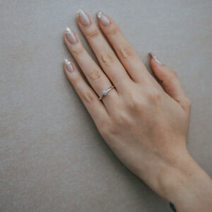 Schmuck: Solitaire Ring Weißgold Gr. 51 aus 750 Weißgold von Jewels by Eckstein