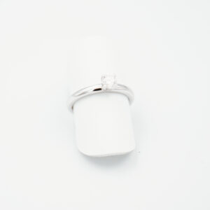 Schmuck: Solitaire Ring Weißgold Gr. 51 aus 750 Weißgold von Jewels by Eckstein