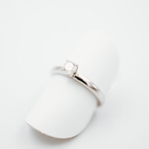 Schmuck: Solitaire Ring Weißgold Gr. 51 aus 750 Weißgold von Jewels by Eckstein