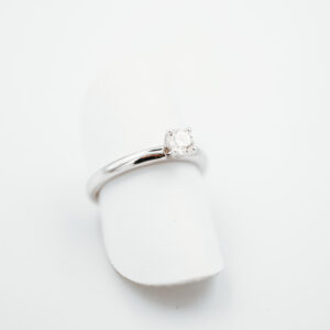 Schmuck: Solitaire Ring Weißgold Gr. 51 aus 750 Weißgold von Jewels by Eckstein