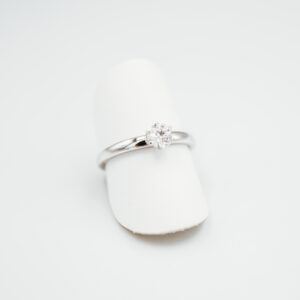 Schmuck: Solitaire Ring Weißgold Gr. 54 aus 750 Weißgold von Jewels by Eckstein