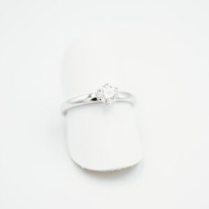 Schmuck: Solitaire Ring Weißgold Gr. 54 aus 750 Weißgold von Jewels by Eckstein